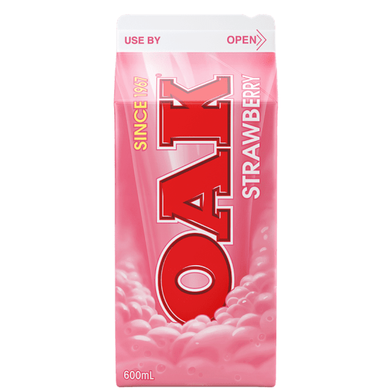 OAK Flavoured Milk 600ml - STRAWBERRY